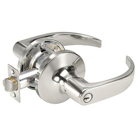 Yale Grade 1 Entry Cylindrical Lock, Pacific Beach Lever, Conventional Cylinder, Bright Chrome Finish PB5407LN 625